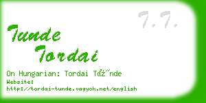 tunde tordai business card